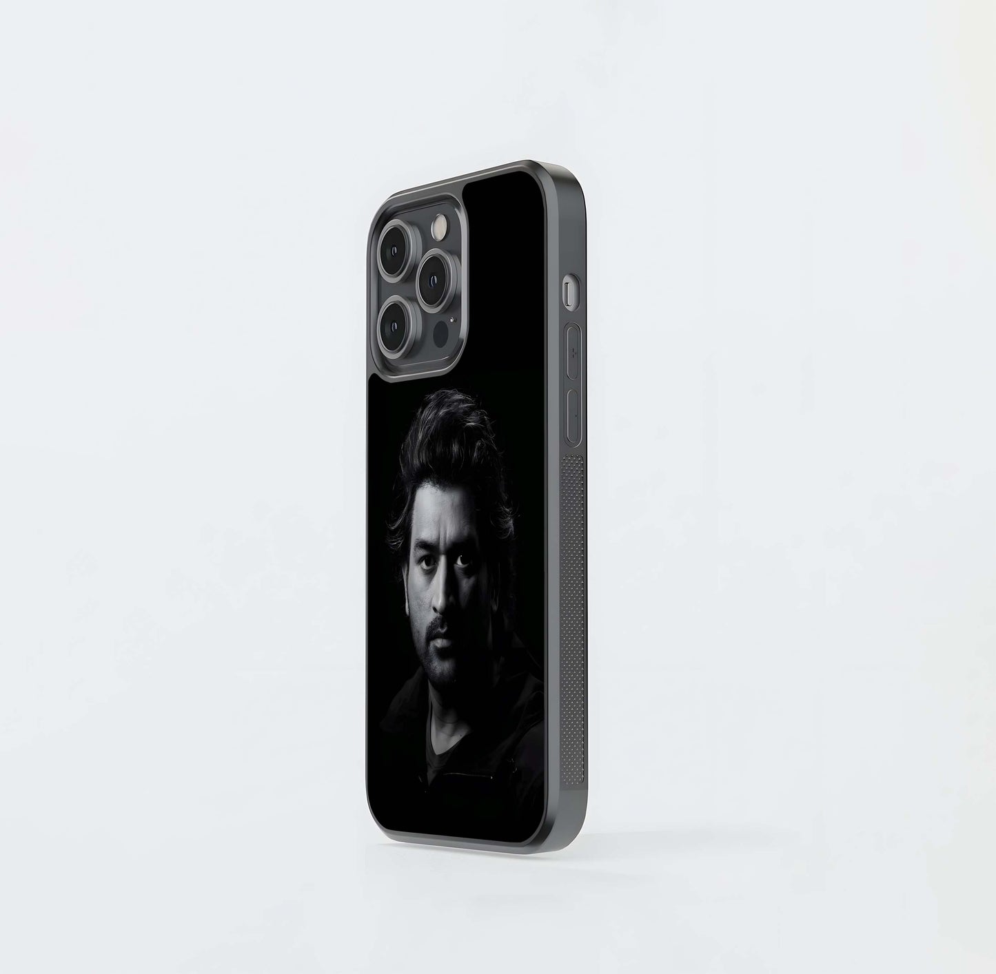 MS Dhoni Cinematic Portrait Glass Case