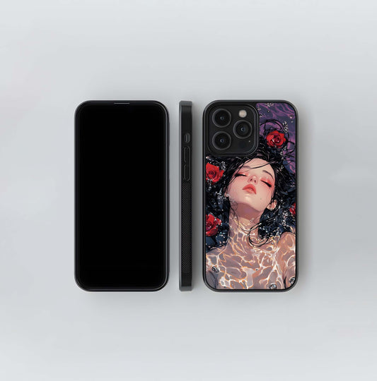 Crimson Rose Serenity Glass Case