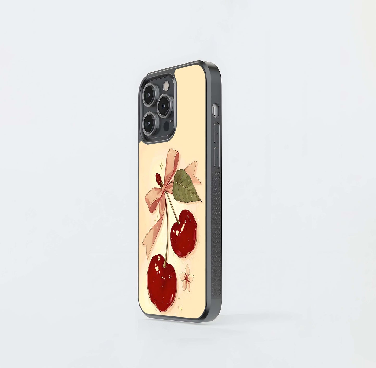 Blushing Cherry Charm Glass Case