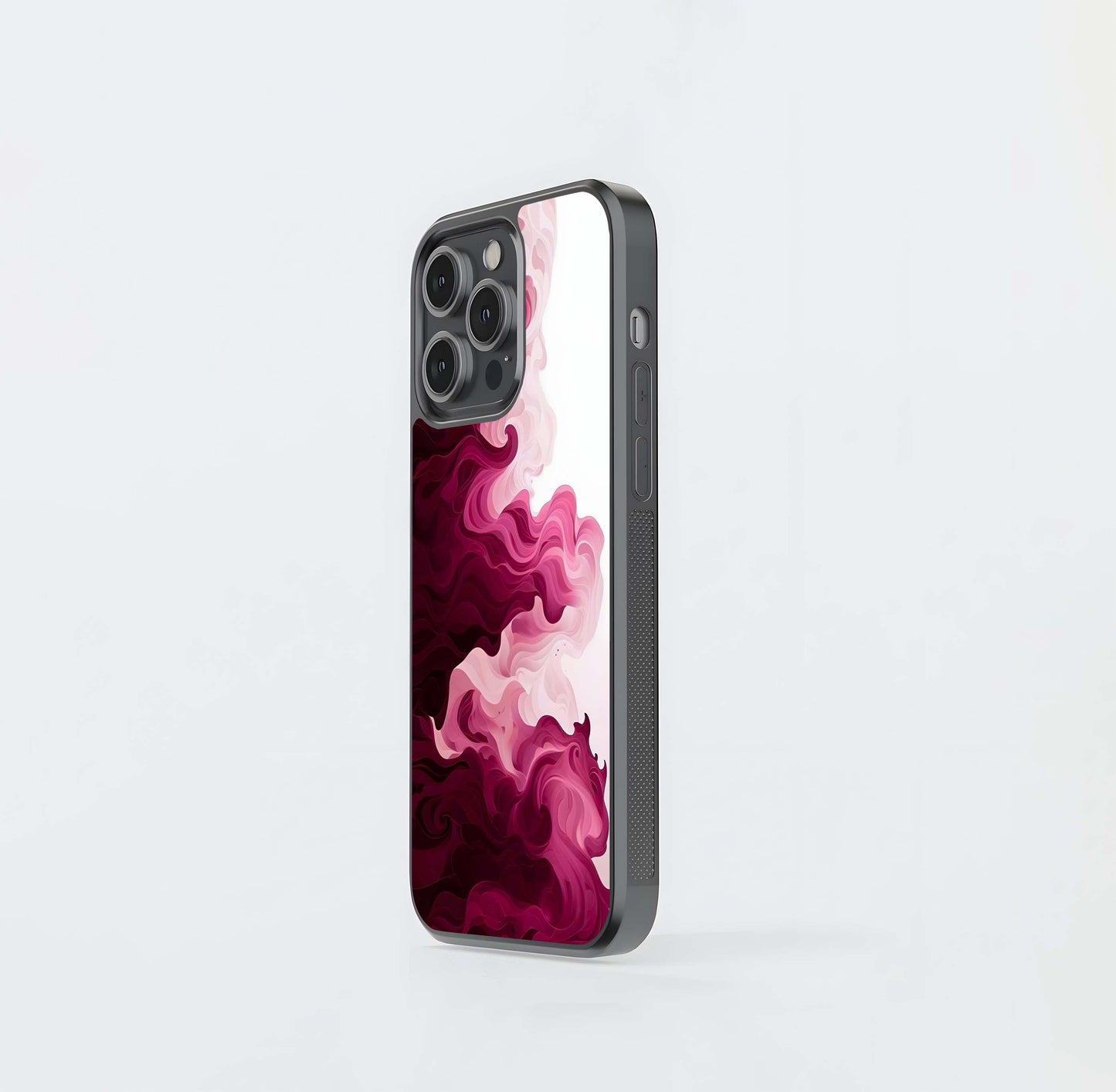 Crimson Wave Flow Glass Case