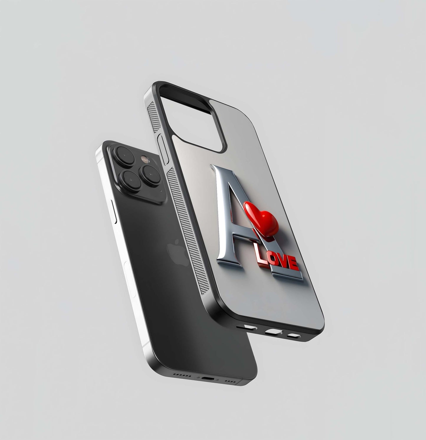 The Silver A Embrace Glass Case