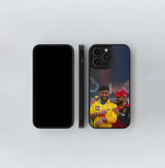 MSD and Virat Brotherhood Glass Case