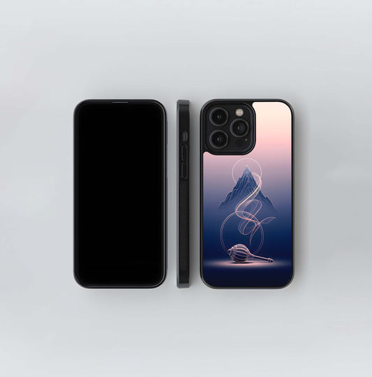 Hanuman's Mace on the Mountain Glass Case