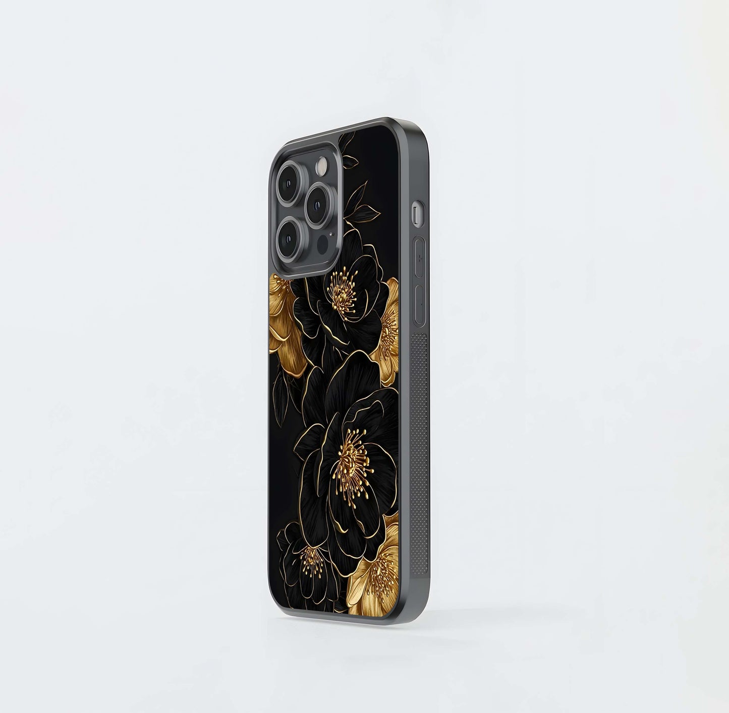 Bold Bloom Gold Glass Case