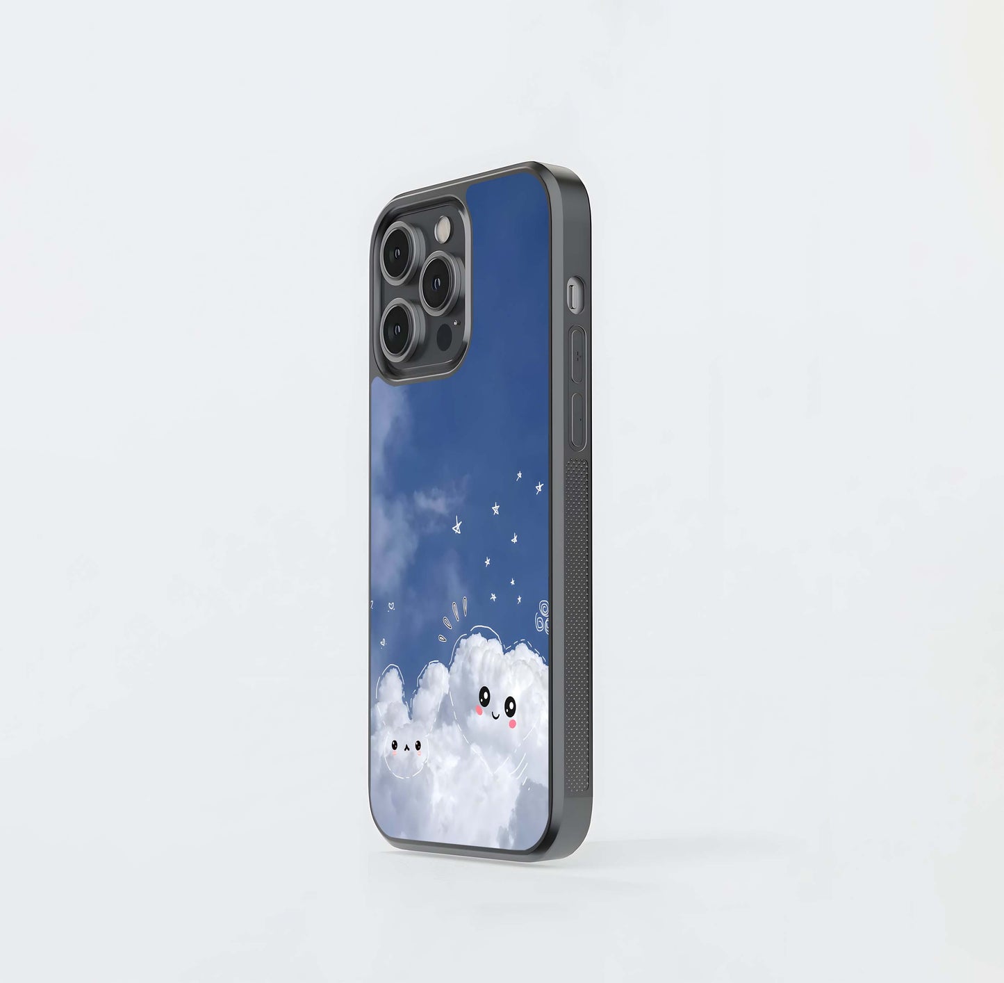 Cute Blossom Cloud Glass Case