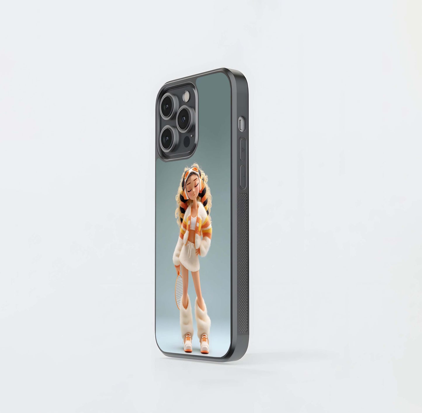 Retro Sport Doll Glass Case
