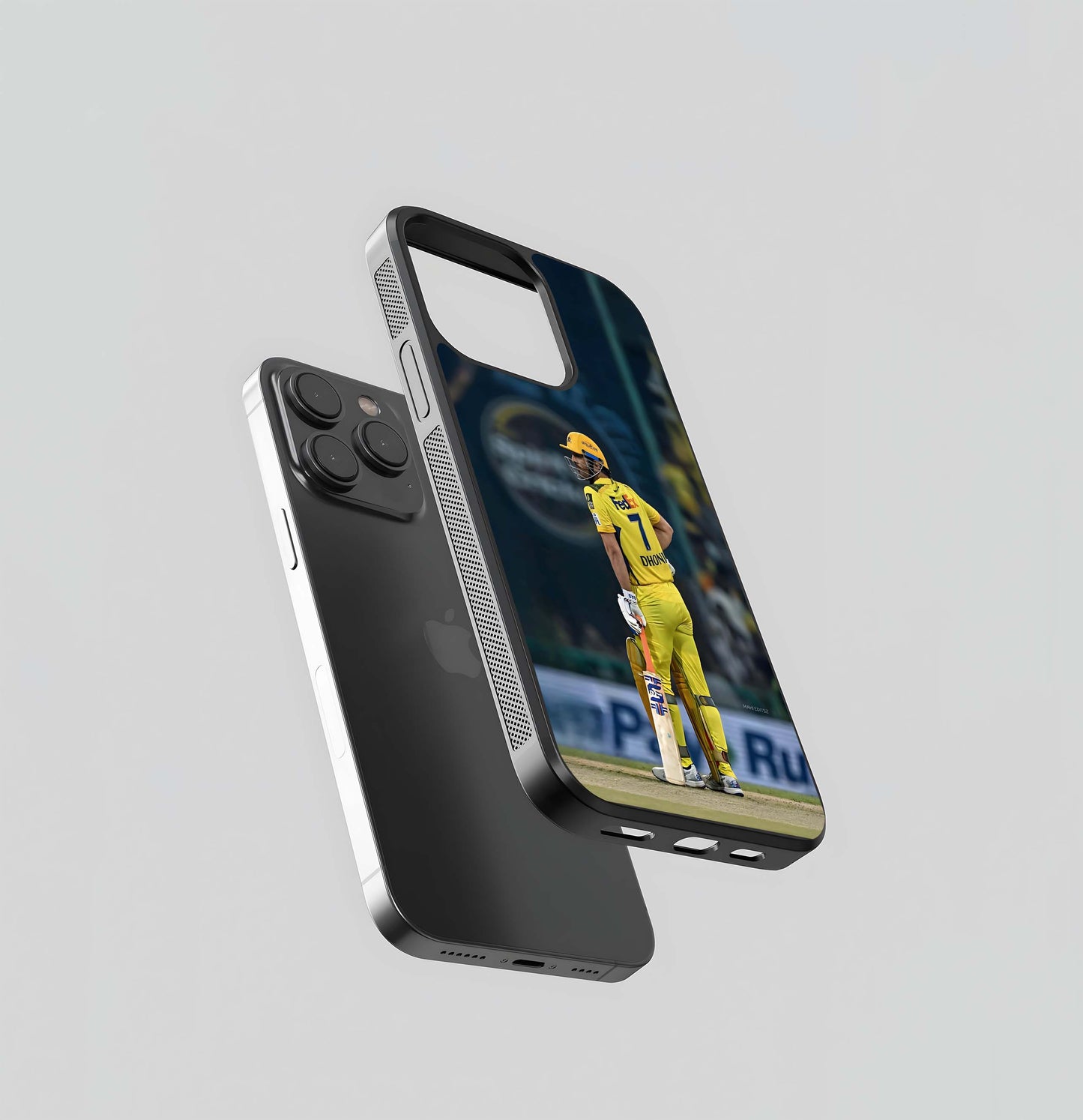 MSD Batting Stance (CSK Yellow) Glass Case