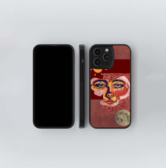 Aesthetic Illusion Half Face Glass Case