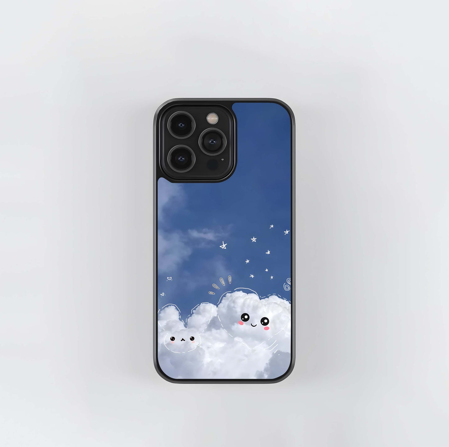 Cute Blossom Cloud Glass Case