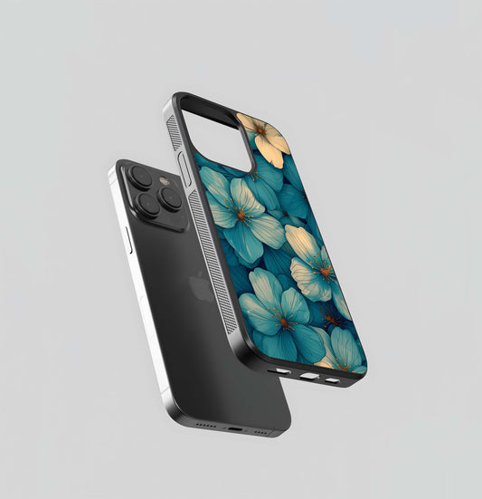 Azure Bloom Glass Case