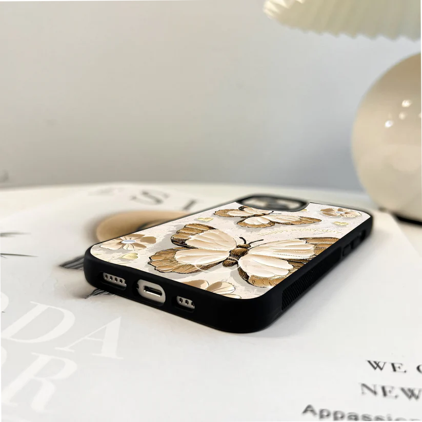 Smooth Butterfly Style Glass Case