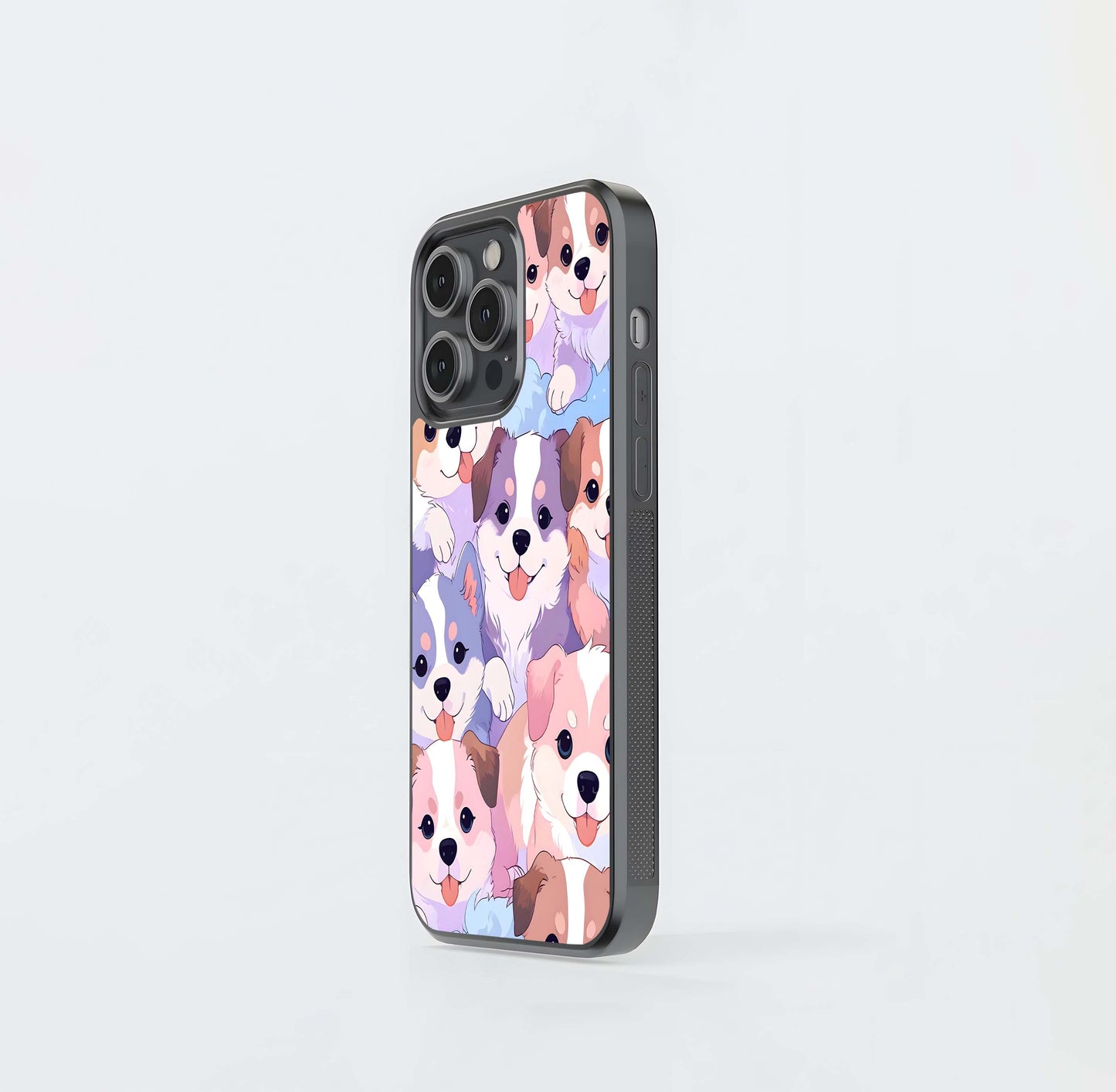 Cute Dogs Pattern Glass Case