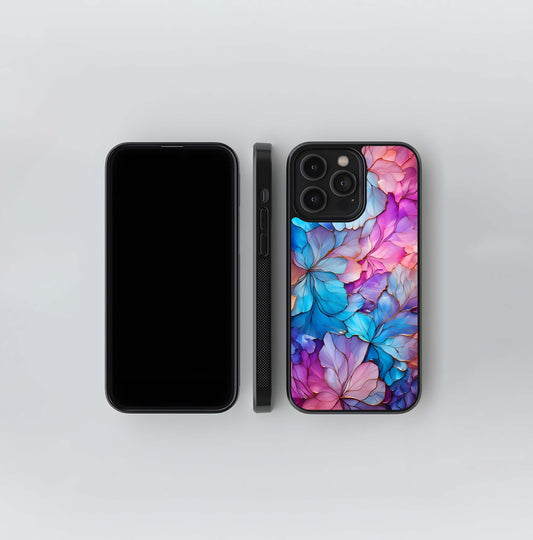 Neon Petal Stained Glass Glass Case