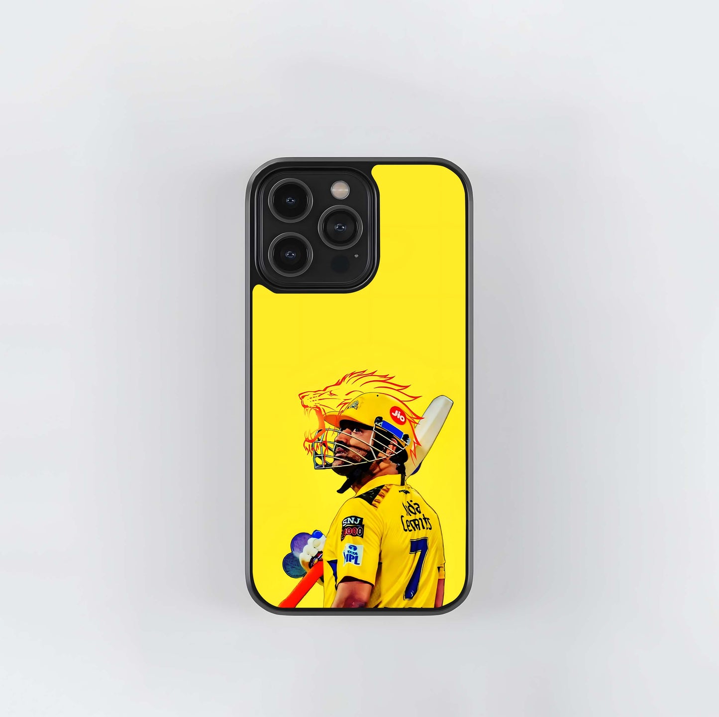 MSD's 'Singam' Yellow Glass Case