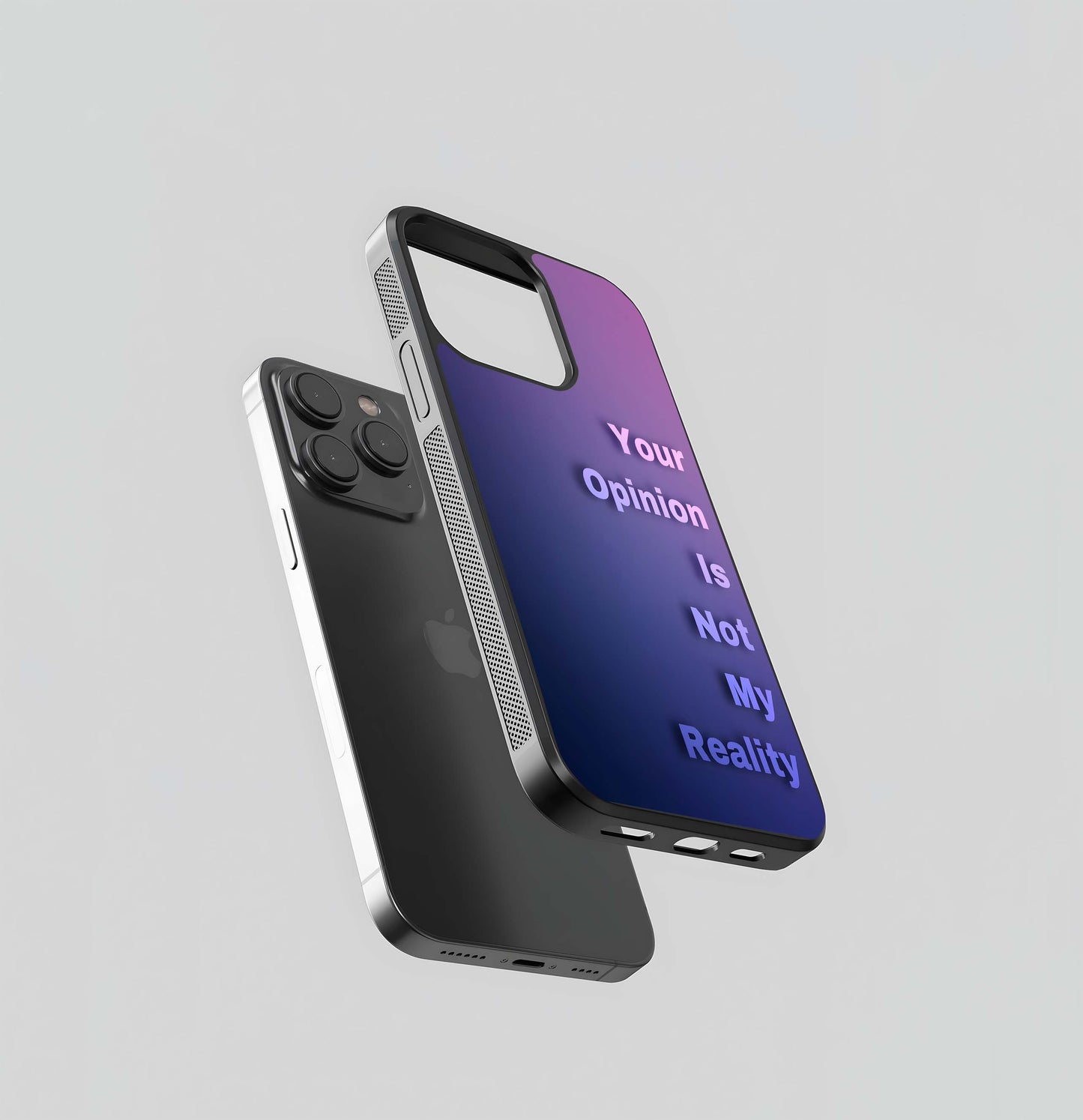 Your Opinion Is Not My Reality Quote Glass Case