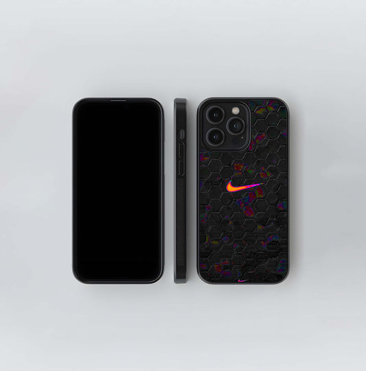 Oil Slick Hexagons (Nike) Glass Case