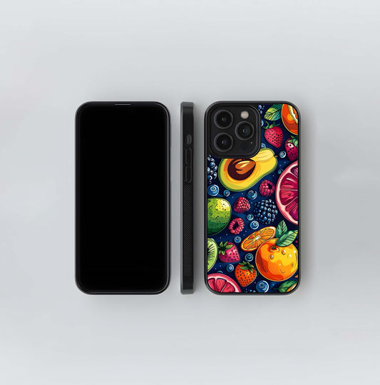 Cute Fruits Art Glass Case