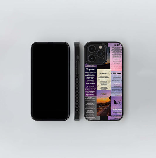 Bollywood Song Lyrics Collage Glass Case