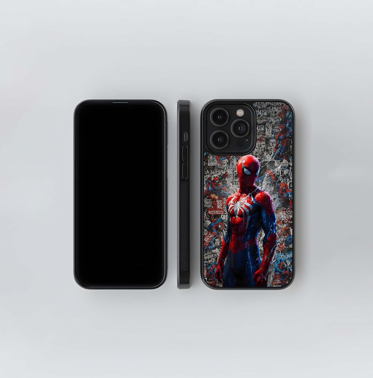 Spider-Man Comic Collage Glass Case