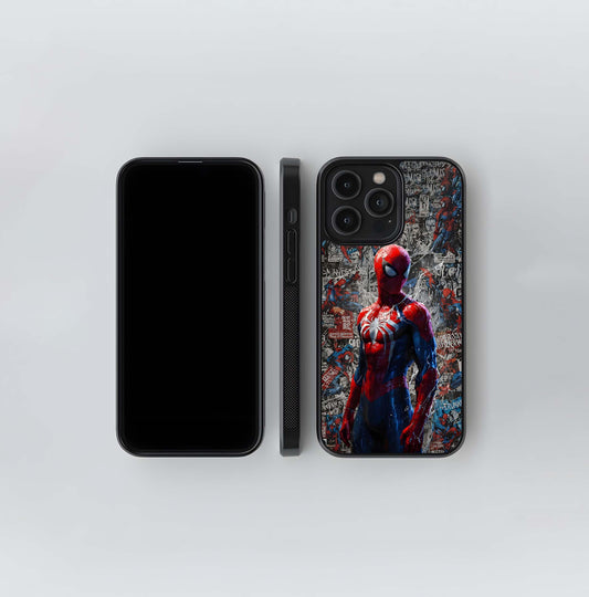 Spider-Man Comic Collage Glass Case