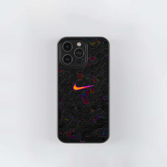 Oil Slick Hexagons (Nike) Glass Case