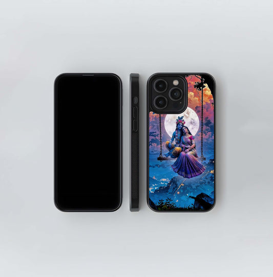 Radha krishna sitting on… Glass Case