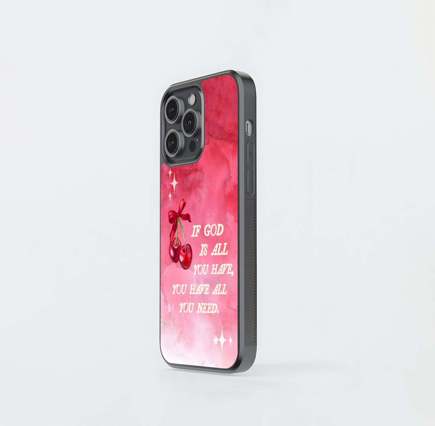 Cherry Quote Glass Case