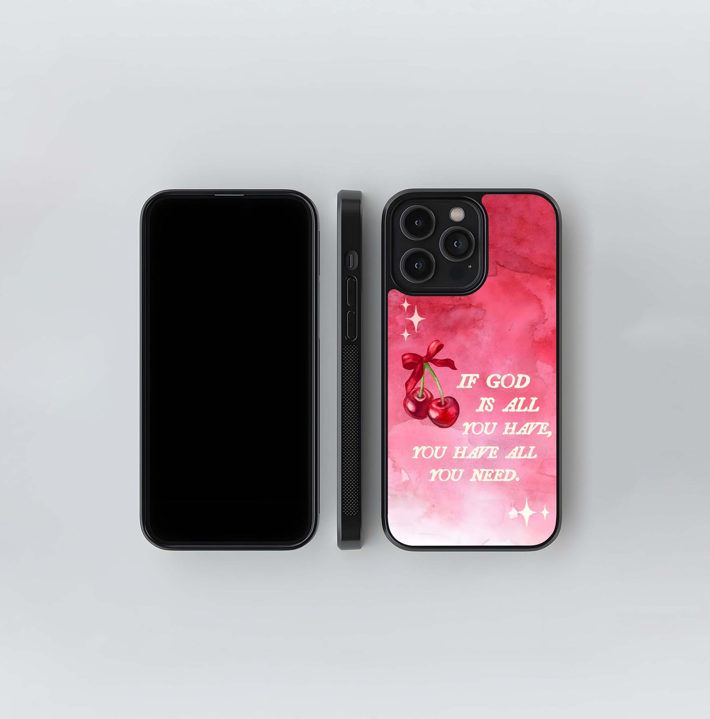 Cherry Quote Glass Case