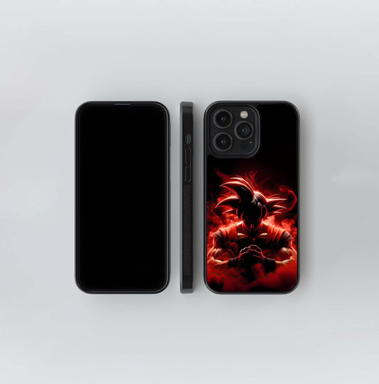Red Aura Goku Glass Case