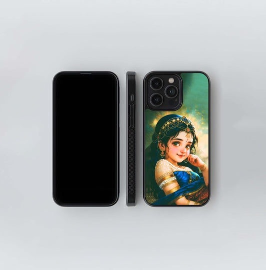 Jeweled Child Radha Glass Case