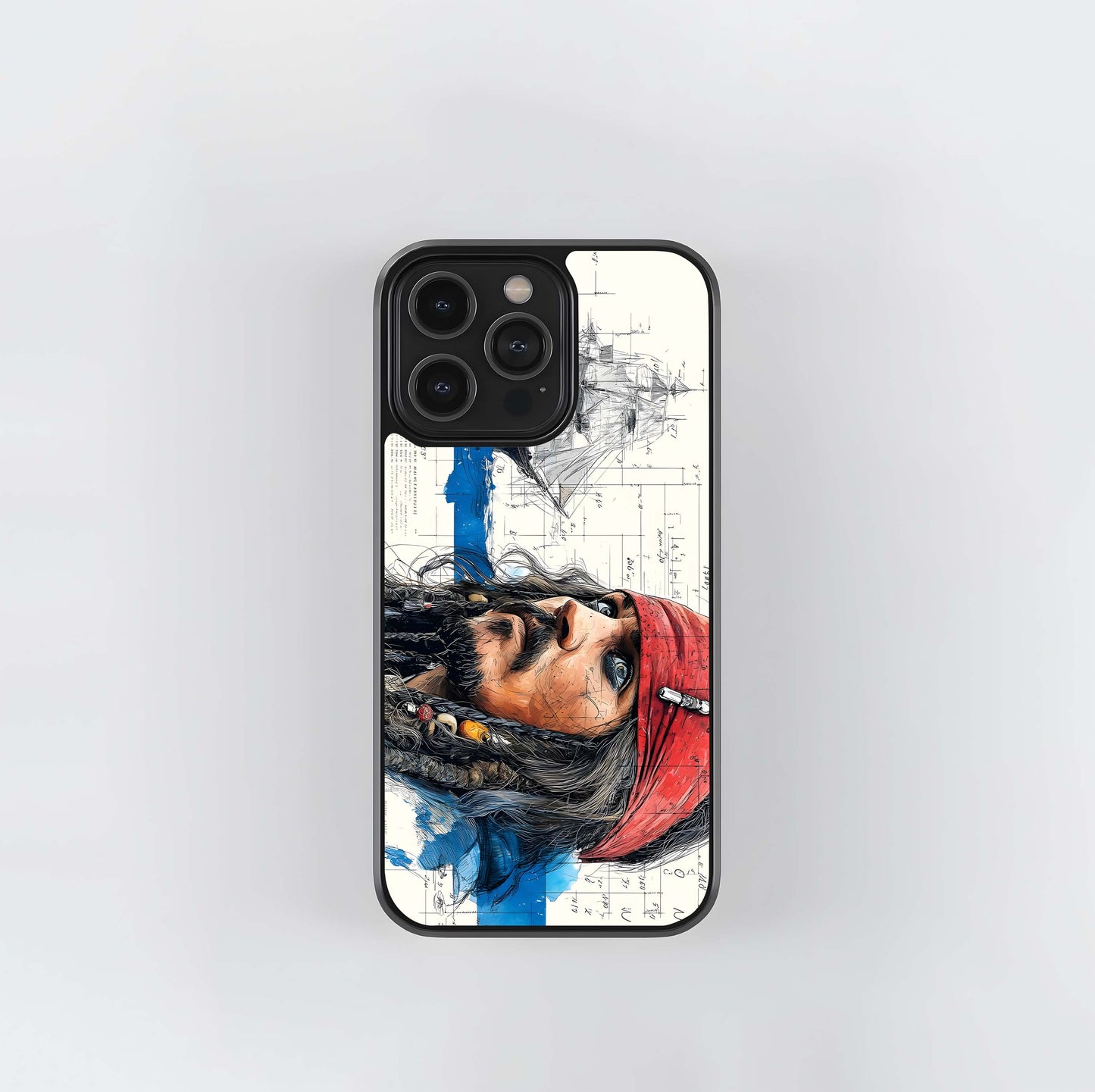 Captain's Blueprint Glass Case