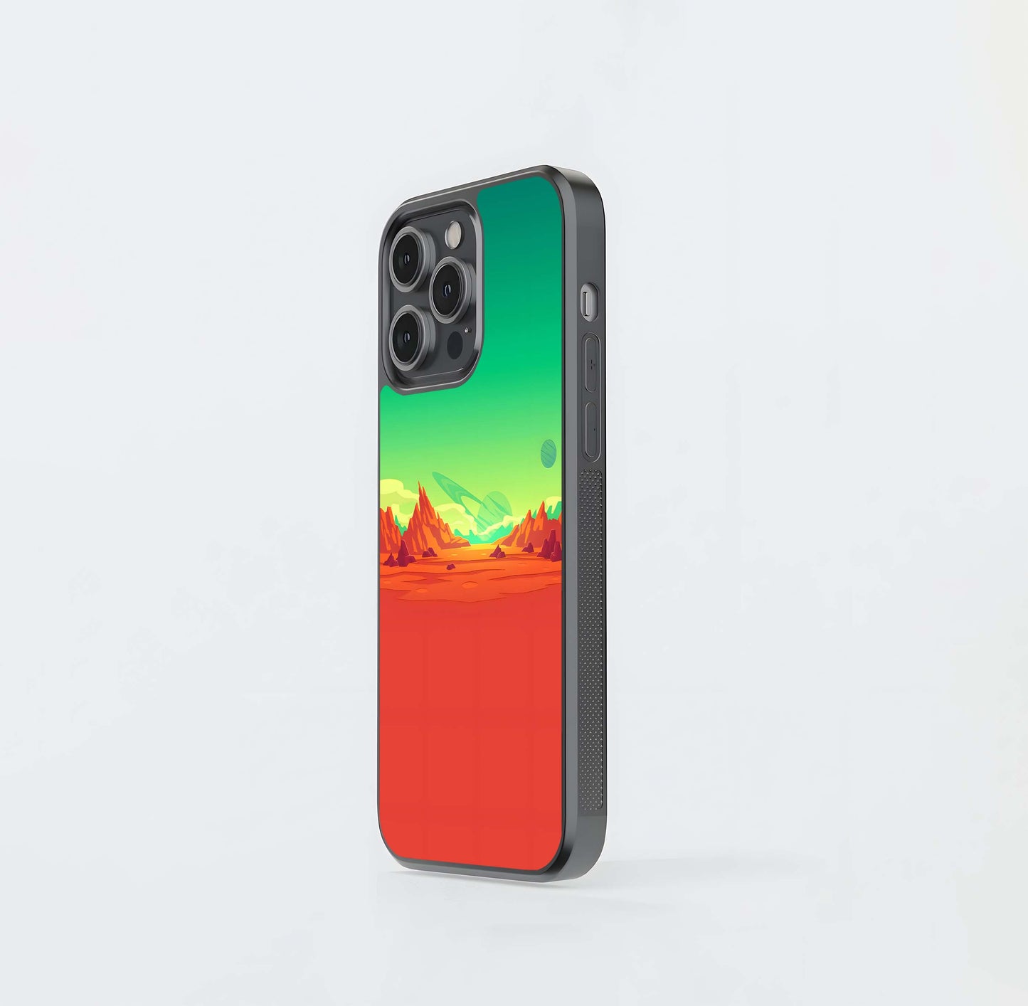 Red Martian Canyon Glass Case