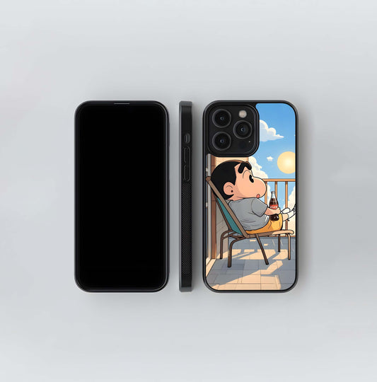 Chill Shinchan Vibe Glass Case