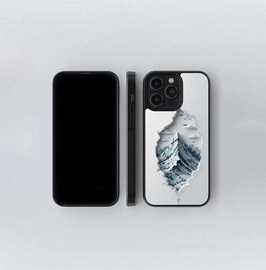 Torn Paper Mountain View Glass Case