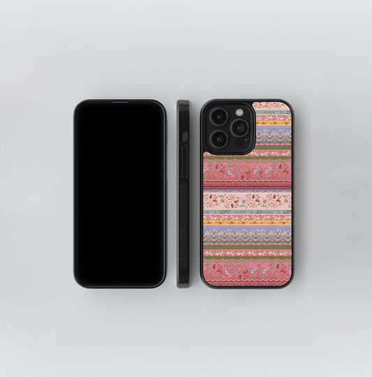 Laced Petal Stripes Glass Case