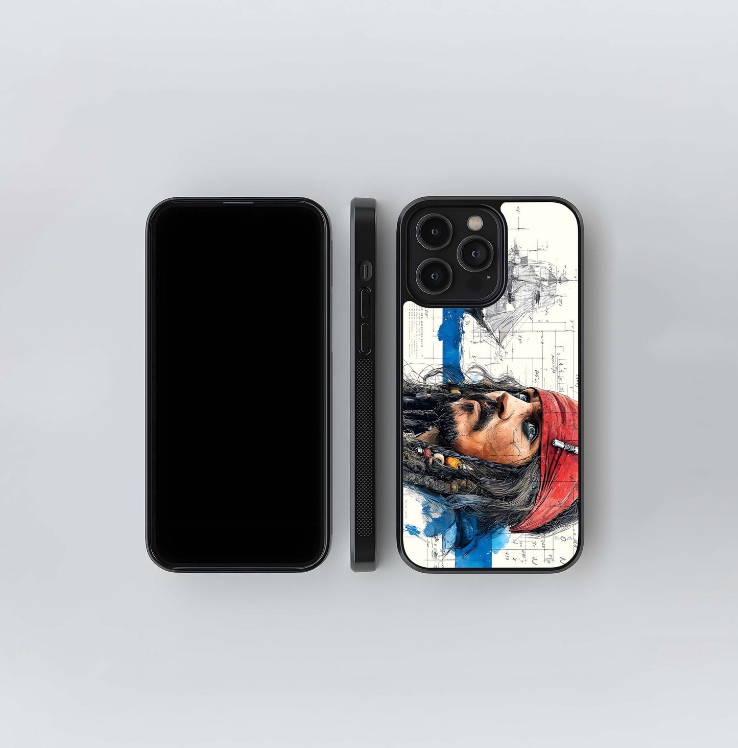 Captain's Blueprint Glass Case