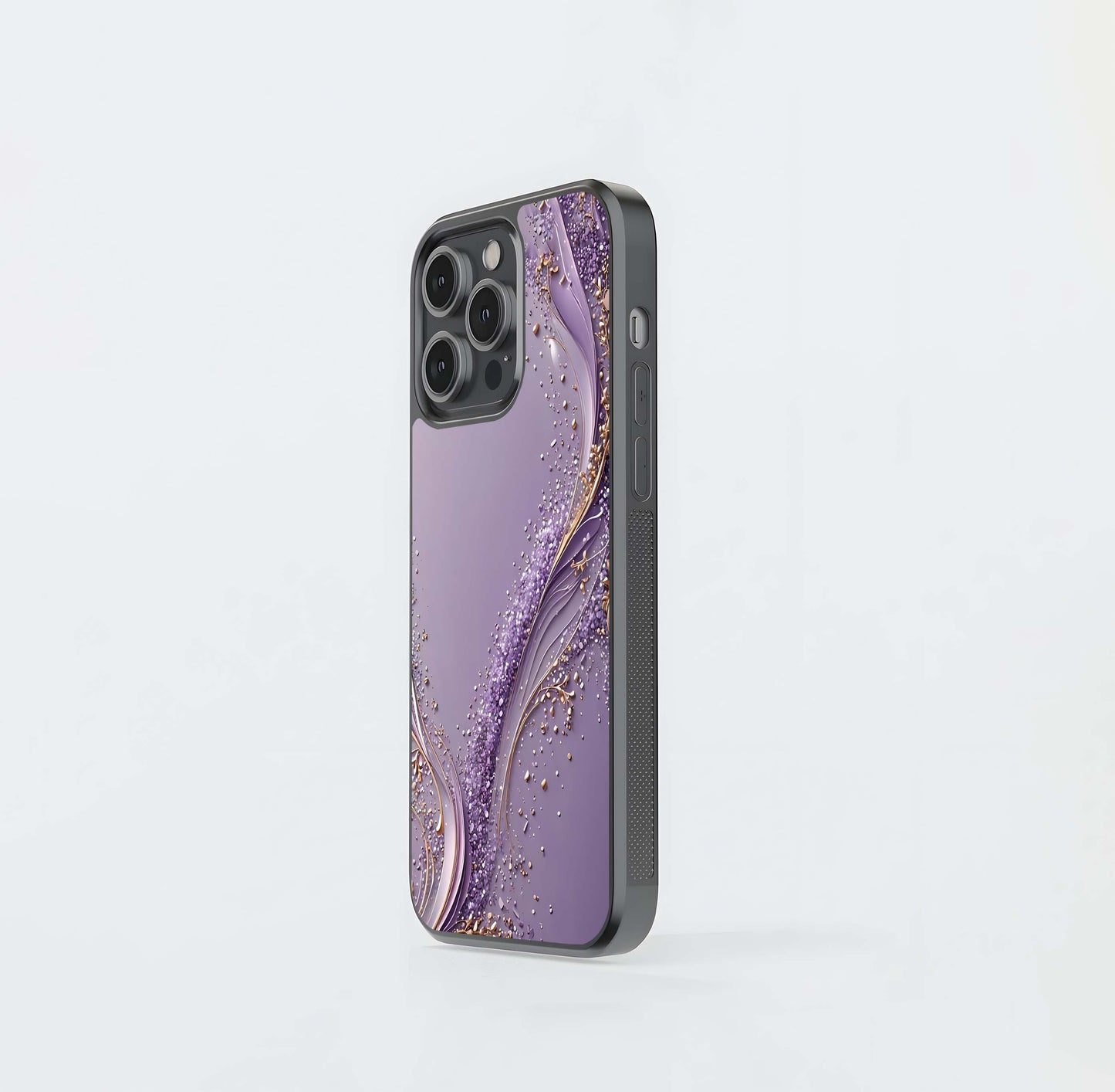 Lavender Sparkle Sweep Glass Case