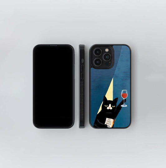 Burning Cat Affirmation Glass Case