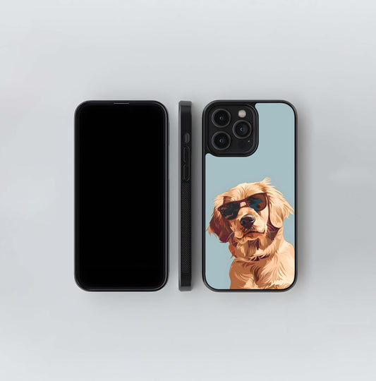 Dog with Sunglasses Glass Case