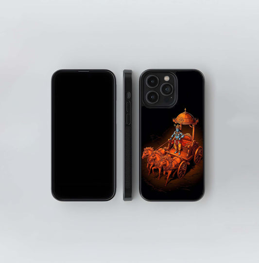 Lord Krishna's Chariot Glass Case