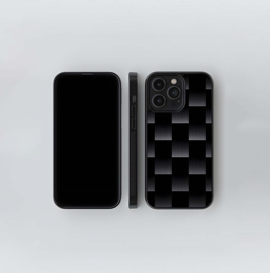 Shadowed Checkerboard Slats Glass Case