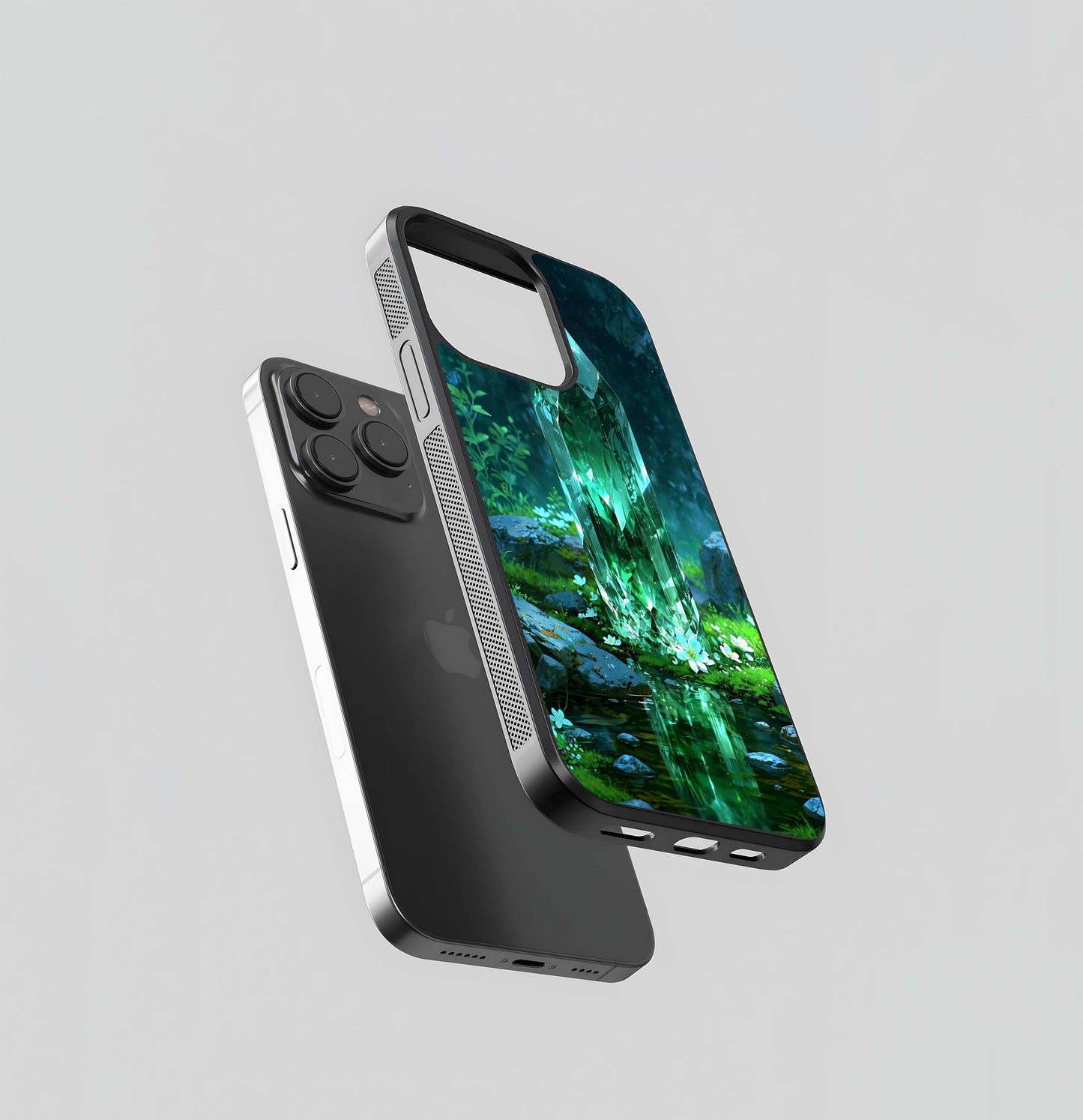 Emerald Light Crystal Glass Case