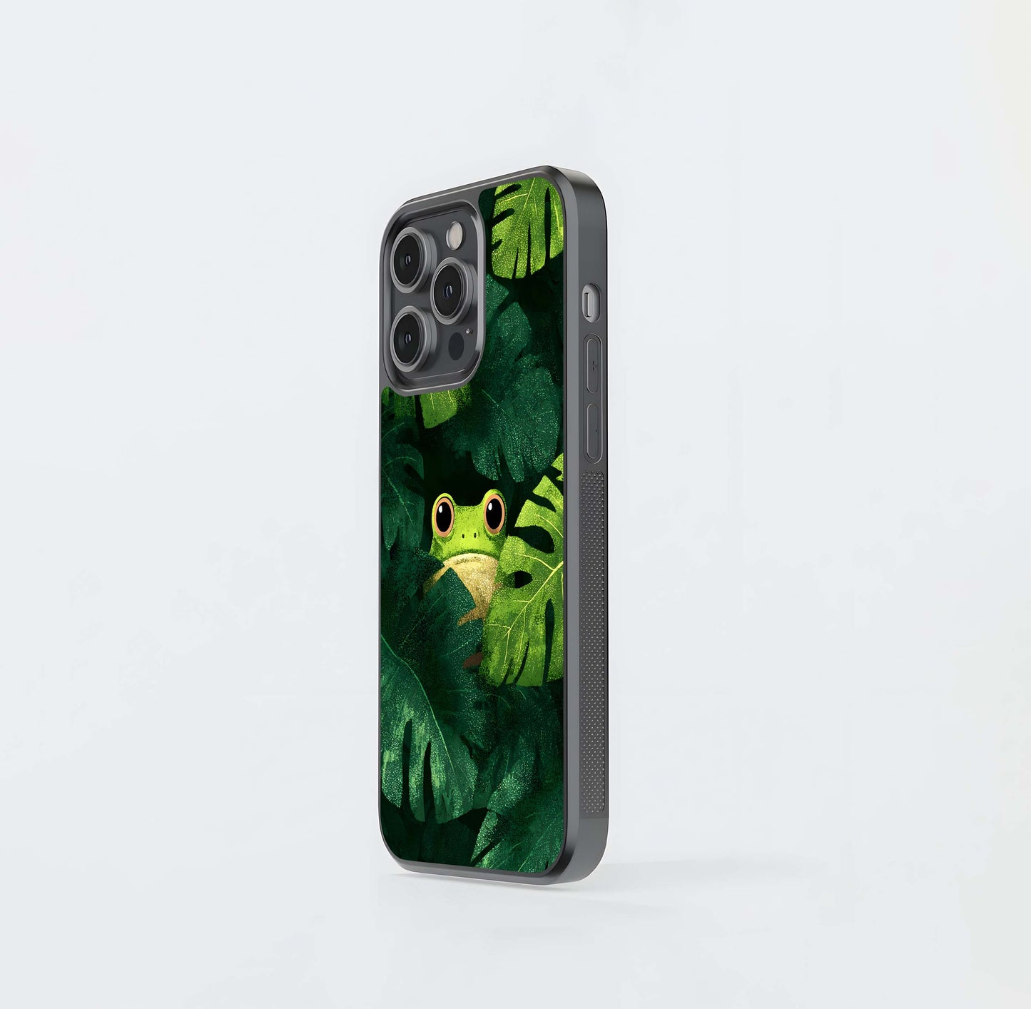 Hidden Leaf Frog Glass Case