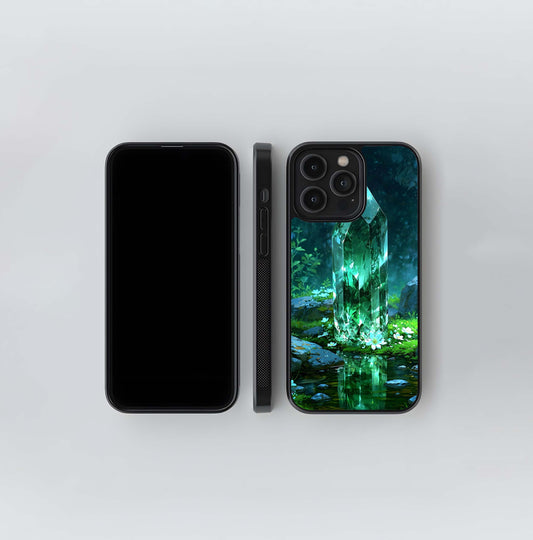 Emerald Light Crystal Glass Case