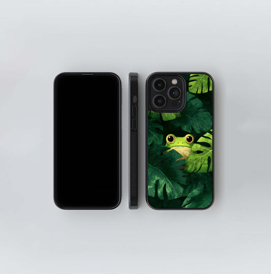 Hidden Leaf Frog Glass Case