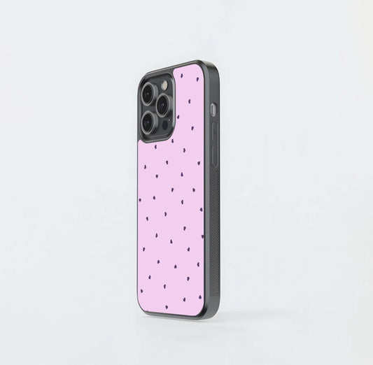 Heart purple Glass Case / Cover