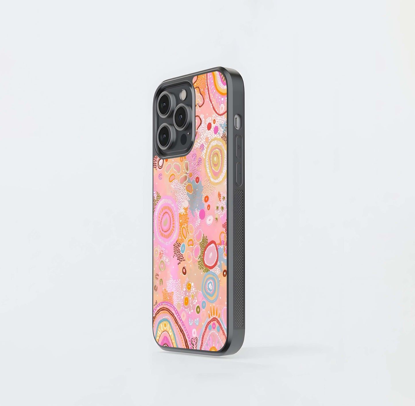 Abstract Painted Swirls Glass Case