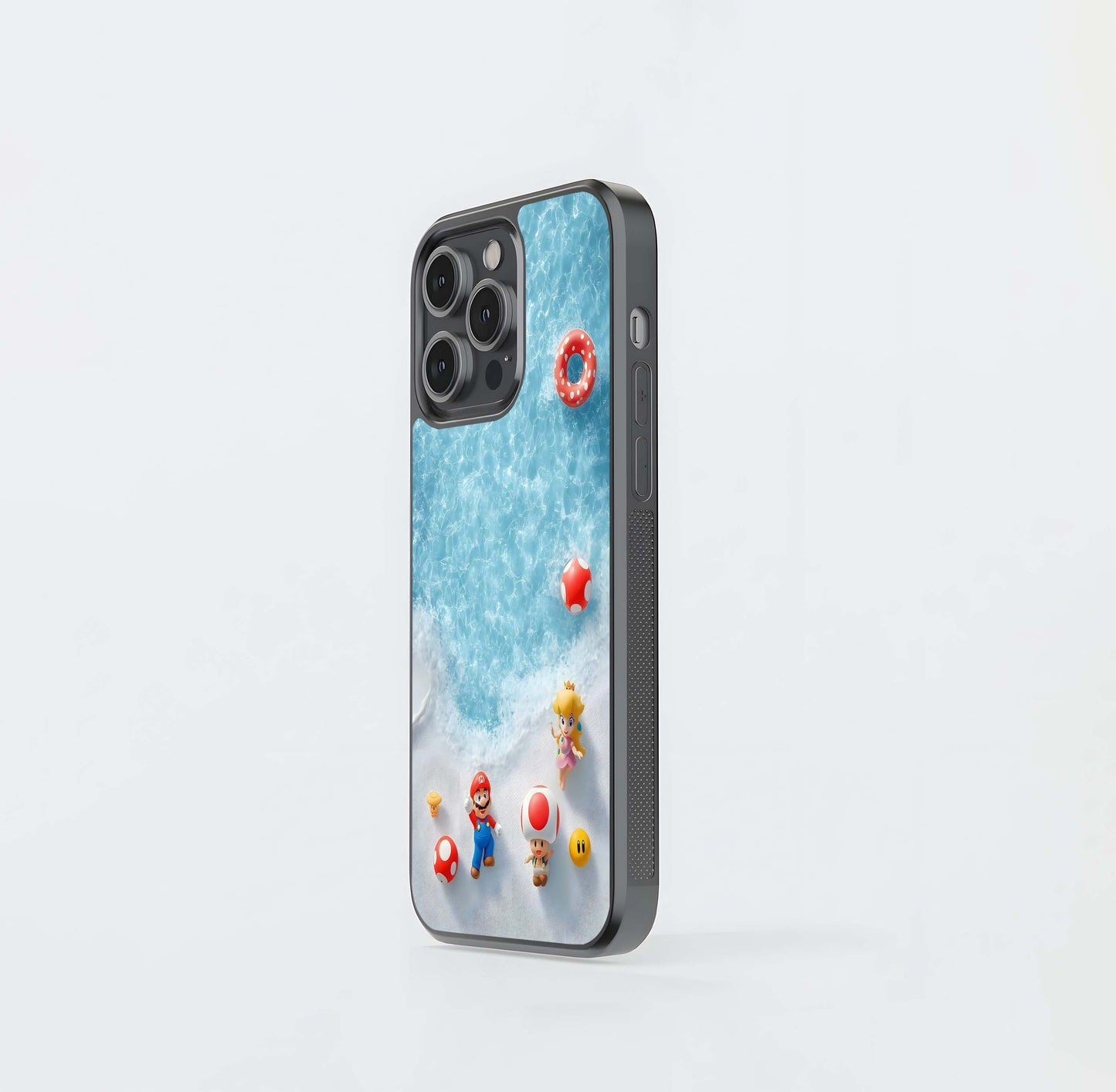 Mario Beach Vacation Glass Case