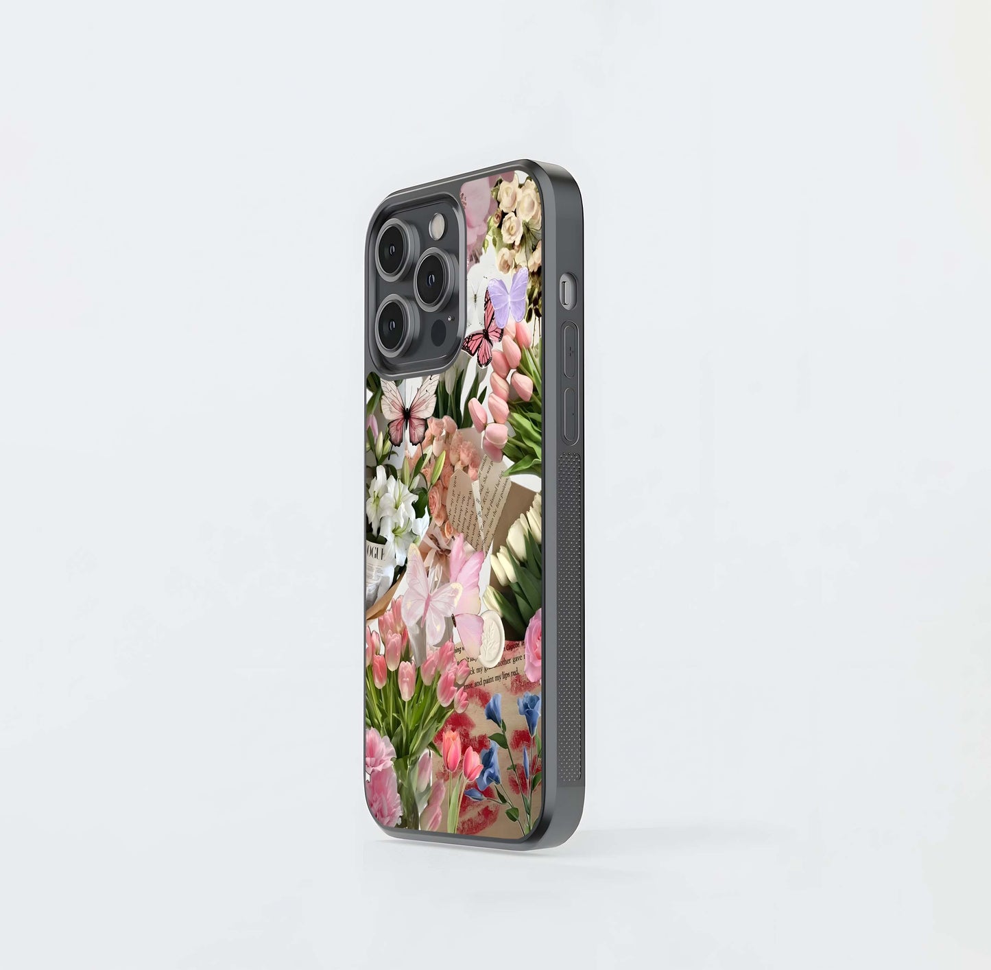 Butterfly Garden Bloom Glass Case
