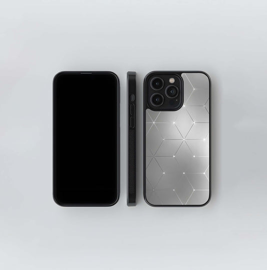 Silver Network Tiles Glass Case